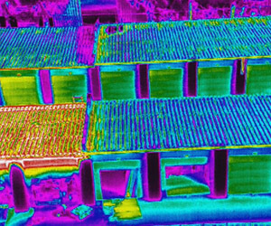 Infrared image of the storage warehouses.