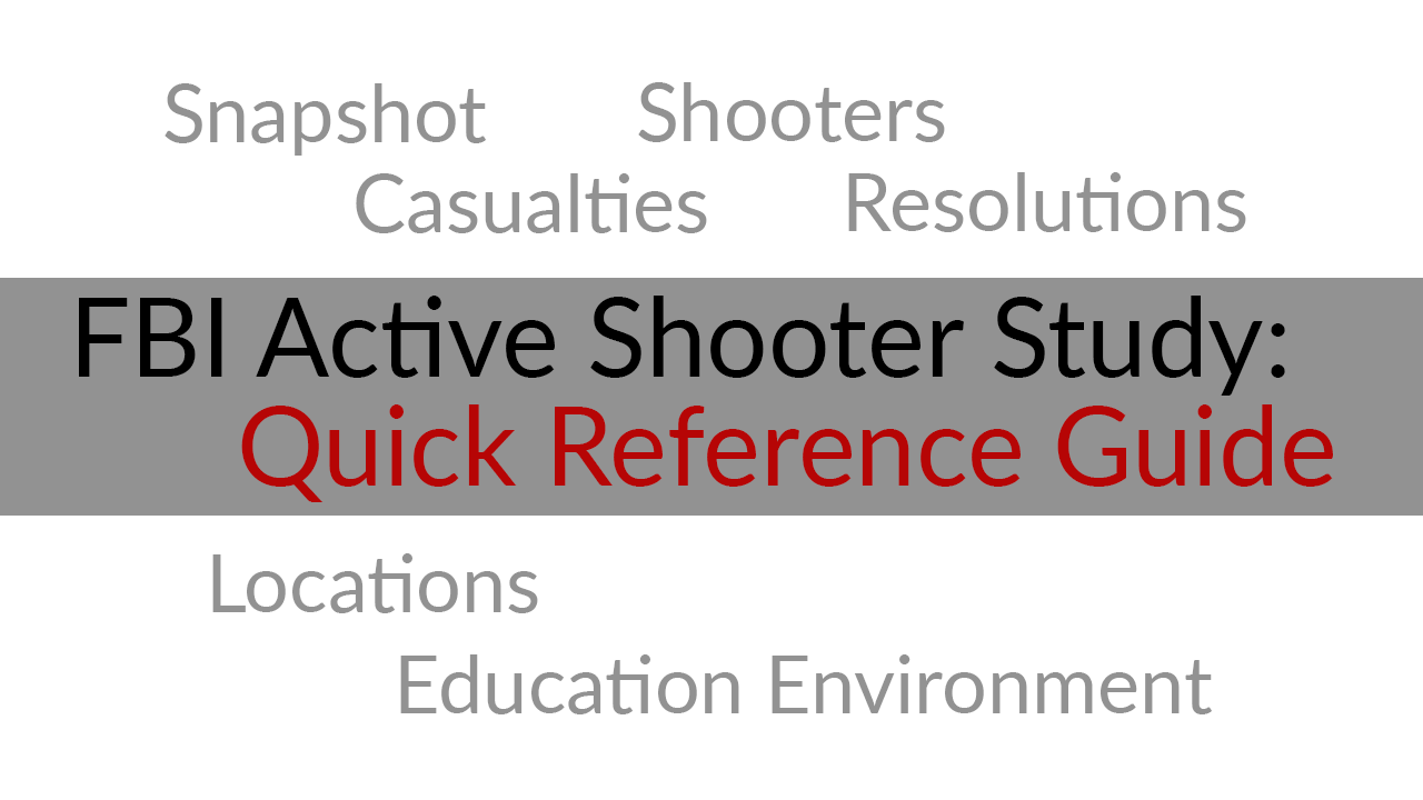 FBI Active Shooter Study Quick Reference Guide