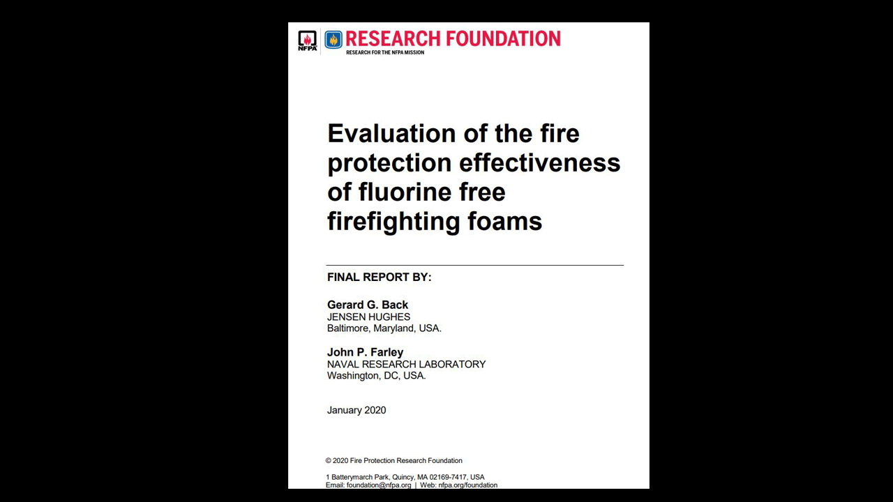 Evaluation of the fire protection effectiveness of fluorine free firefighting foams