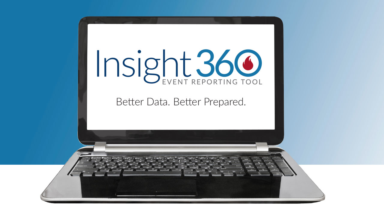InSight360 Event Reporting Tool on a laptop