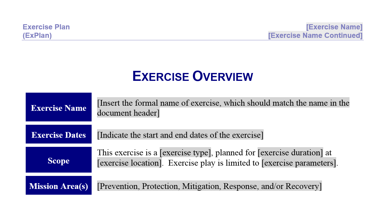 mabas Exercise Template