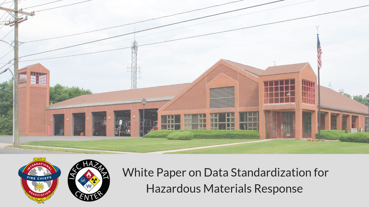 White Paper on Data Standardization for Hazardous Materials Response
