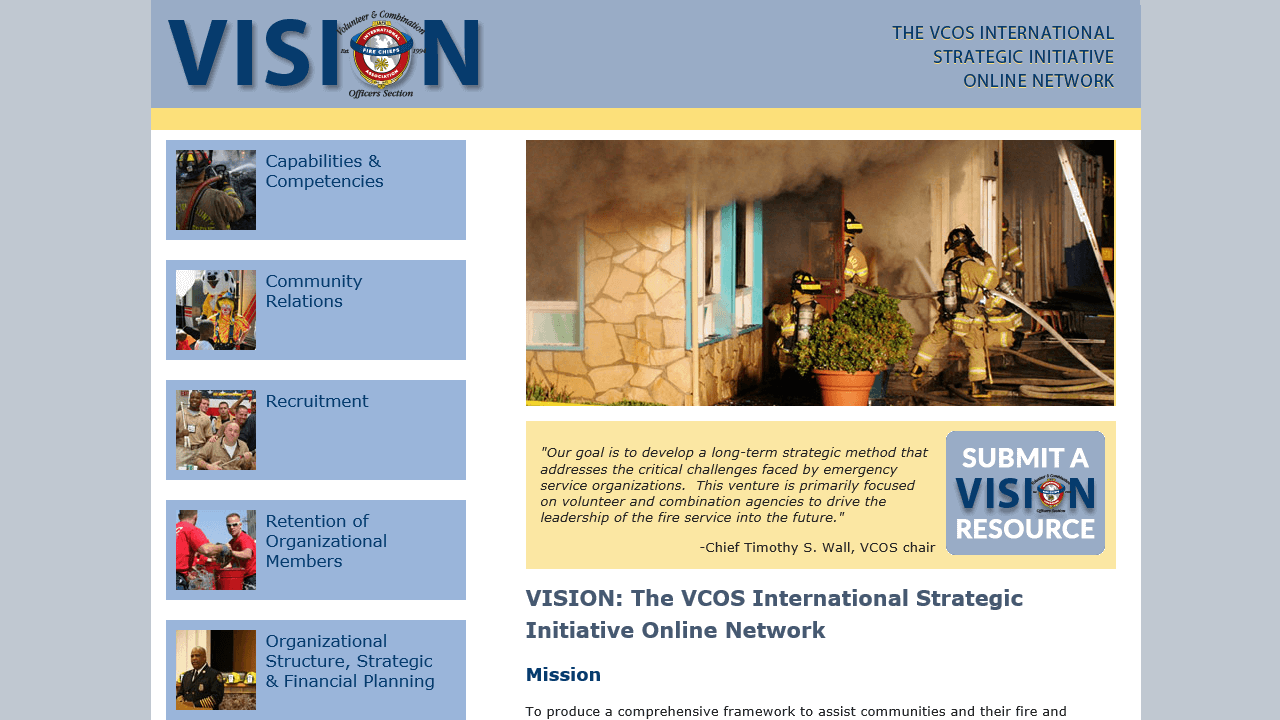 VISION The VCOS International Strategic Initiative Online Network