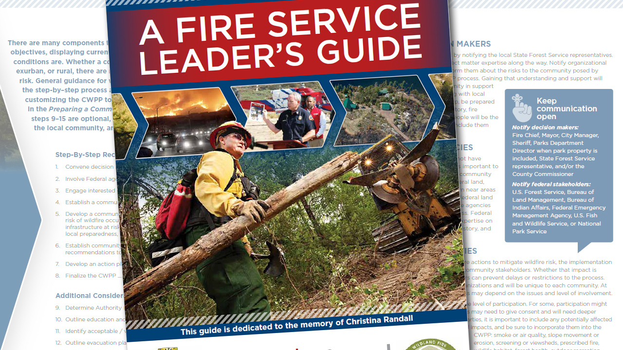 Community Wildfire Preparedness Plan - Fire Service Leader