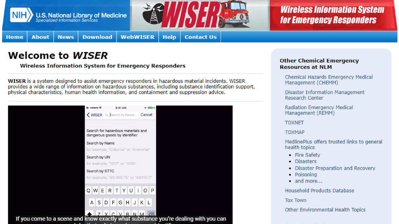 Wireless Information System for Emergency Responders (WISER)