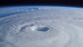 Eye of a hurricane from space
