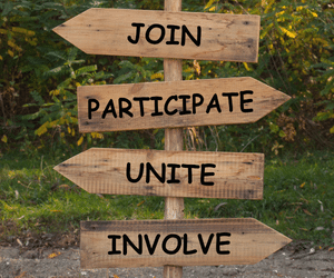 Join, Participate, Unite, Involve