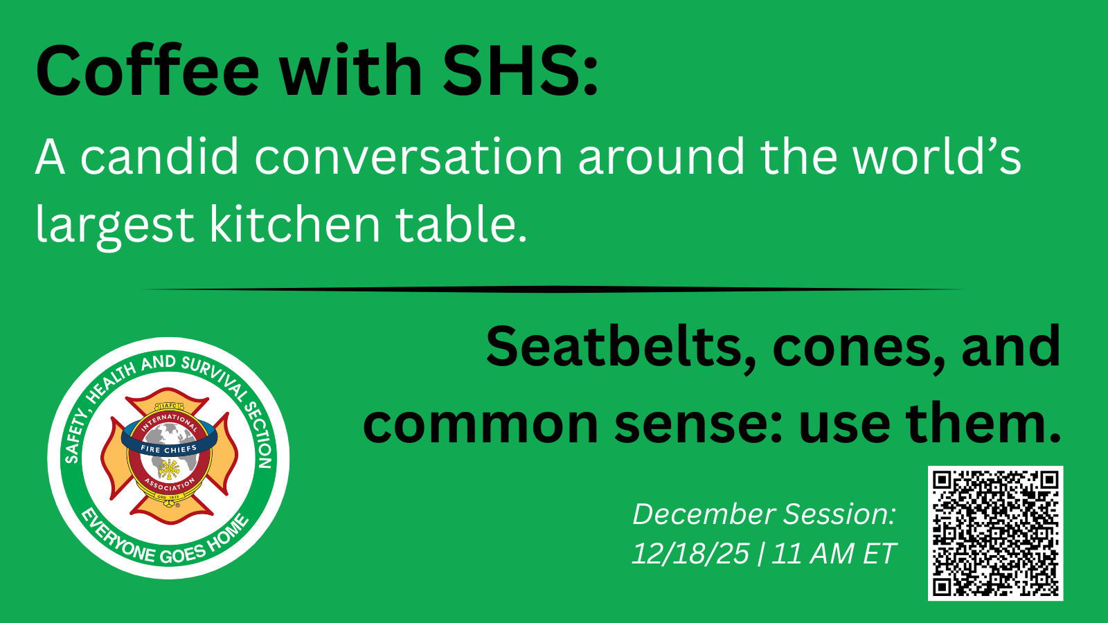 Coffee with SHS - web event (seatbeltsroad safety)