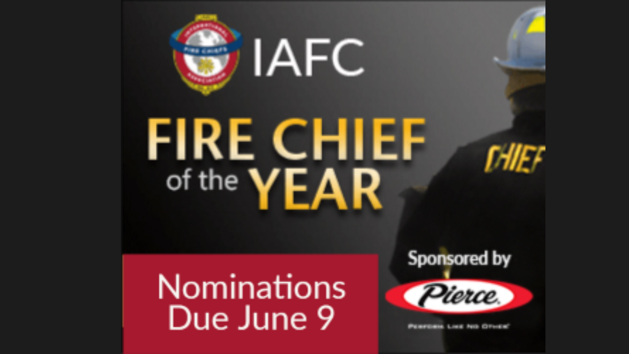Fire Chief of The Year Nominations Due June 9, Pierce logo