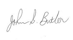 Chief Butler's Signature