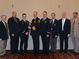 2014 Heart Safe Award Small/Mid Sized Community Recipients Highland Village, Texas, with EMS Section board members and John Frierich ,Physio-Control (second from right)